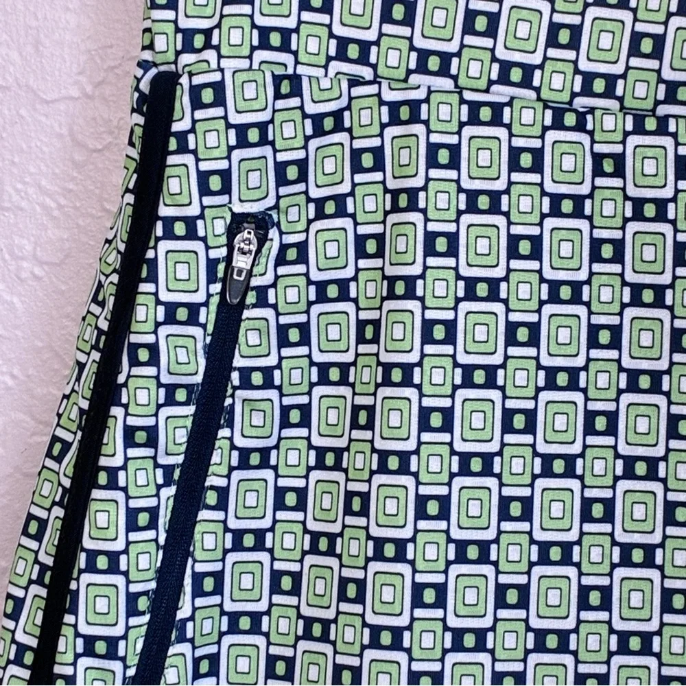 Bette & Court Tennis Skort Womens Large Pull On Zip Pockets Geometric Golf - Picture 4 of 9